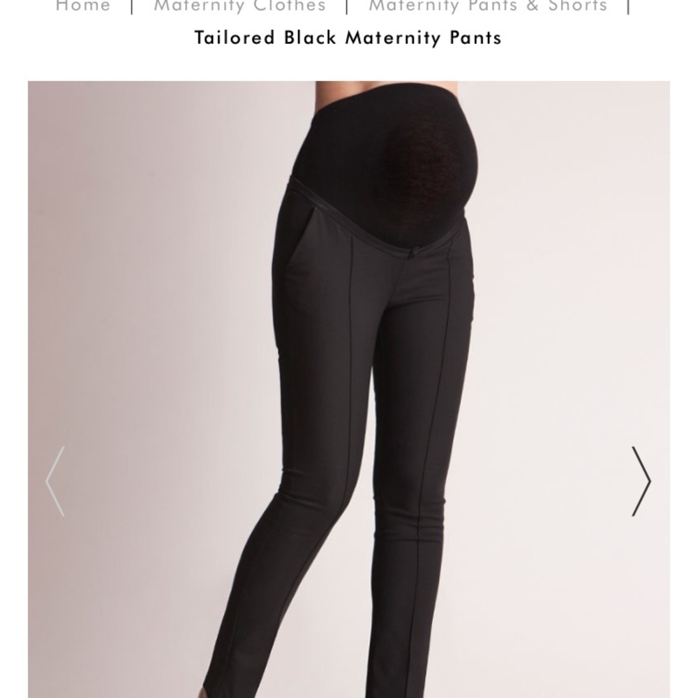 Black maternity dress pants
